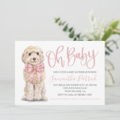 Oh Baby! Schattigee Puppy Dog Pink Gingham Hondend Kaart (Staand voorkant)