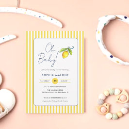 Oh Baby Schattigee waterverf Lemon Baby shower Kaart