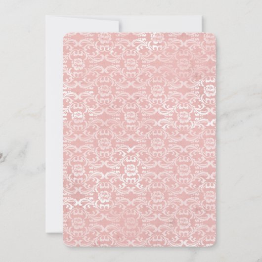 Oh Baby Script Baby Girl Elegant Personaliseer geb Aankondiging (Achterkant)