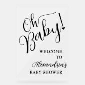 Oh Baby! Script Baby shower welkom Acryl Bord (Voorkant)
