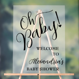 Oh Baby! Script Baby shower welkom Acryl Bord
