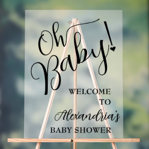 Oh Baby! Script Baby shower welkom Acryl Bord
