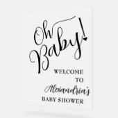 Oh Baby! Script Baby shower welkom Acryl Bord (Hoek)