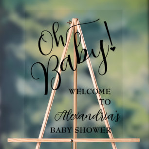 Oh Baby! Script Baby shower welkom Acryl Bord