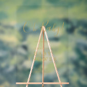 Oh Baby! Script Baby shower Welkom Goud Acryl Bord (Neutraal)