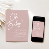 Oh Baby Script Dusty Roos Minimalistisch Baby show Kaart