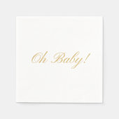 Oh baby script geslacht Neutraal Baby shower serve Servet (Voorkant)