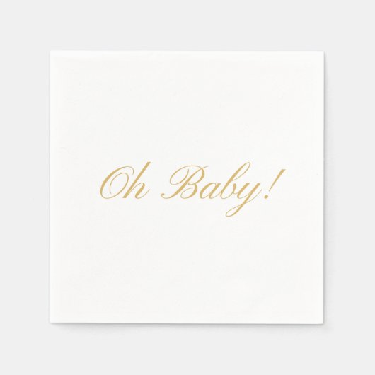 Oh baby script geslacht Neutraal Baby shower serve Servet (Voorkant)