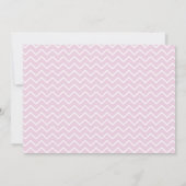Oh Baby Script Roze Baby shower Foto Chevron Kaart (Achterkant)