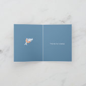 Oh baby Shark waterverf bedankje Kaart (Binnen)
