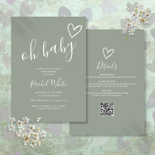 Oh Baby Shower All In One Neutraal Saliegroen Kaart