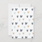 Oh Baby shower Blue Boho Rainbow Dank je Bedankkaart (Achterkant)