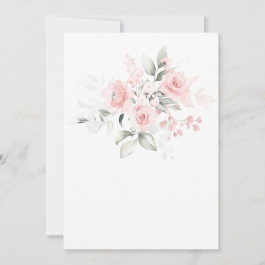 Oh Baby! Shower by Mail  Blush Pink Roses Kaart (Achterkant)