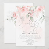 Oh Baby! Shower by Mail  Blush Pink Roses Kaart (Voorkant / Achterkant)