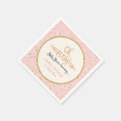 OH Baby shower Decor Girl Glam Gold Glitter Script Servetten (Hoek)