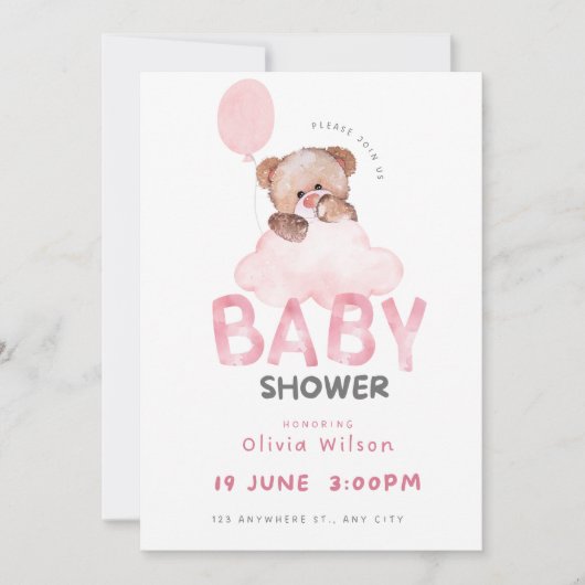 Oh Baby Shower Feestelijke Vormgeving Kaart (Voorkant)