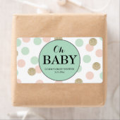 Oh Baby shower Mini Champagne Label Gender Neutral (Insitu)