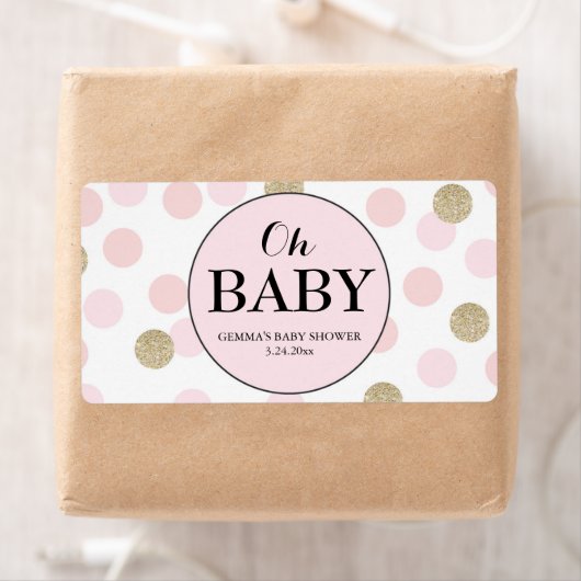 Oh Baby shower Mini Champagne Label Girl (Insitu)