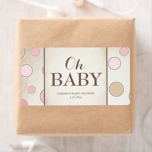 Oh Baby shower Mini Champagne Label Girl (Insitu)