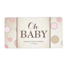 Oh Baby shower Mini Champagne Label Girl