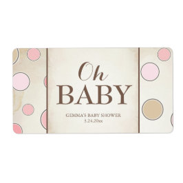 Oh Baby shower Mini Champagne Label Girl