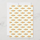 Oh Baby shower orange and yellow floral border Kaart (Achterkant)