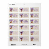 Oh Baby Shower Paars Etiket (Full Sheet)