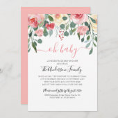 Oh Baby shower per post lange afstand Kaart (Voorkant / Achterkant)