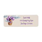 Oh Baby Shower Purple Etiket (Voorkant)