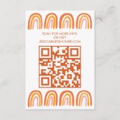 OH BABY SHOWER Rainbow CUSTOM QR CODE Informatiekaartje (Voorkant)