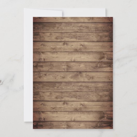 Oh Baby shower Rustic Floral Cake Sunflower Kaart (Achterkant)