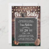 Oh Baby shower Rustic Forest Squirrel Kaart (Voorkant)