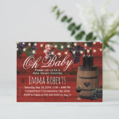 Oh Baby shower Rustige Wijnloop Land Red Barn Kaart (Staand voorkant)