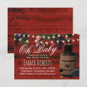 Oh Baby shower Rustige Wijnloop Land Red Barn Kaart (Voorkant / Achterkant)