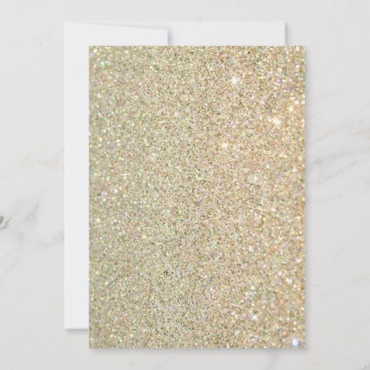 Oh Baby shower Shiny Gold Glitter Sparkles Floral Kaart (Achterkant)