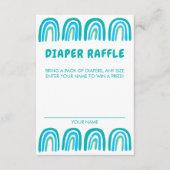 OH BABY SHOWER Sweet Blue Rainbow CUSTOM Informatiekaartje (Voorkant)