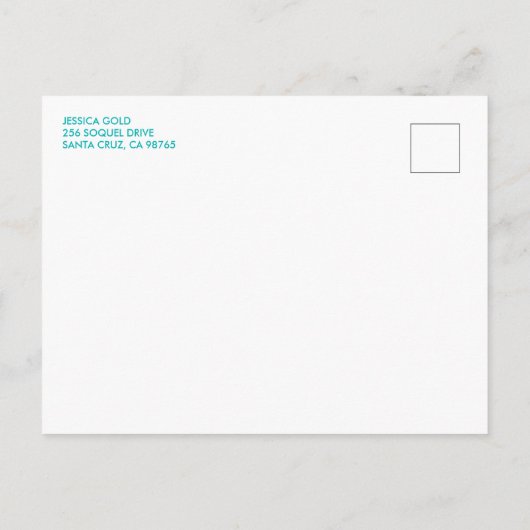 OH BABY SHOWER Sweet Blue Rainbow CUSTOM Uitnodiging Briefkaart (Achterkant)