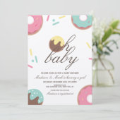 Oh Baby shower Sweet Cake Pop Donut Kaart (Staand voorkant)