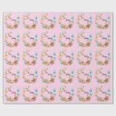 Oh Baby shower teddies & ballonnen Cadeaupapier (Vlak)