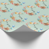 Oh Baby shower teddies & ballonnen Cadeaupapier (Hoek)