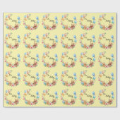 Oh Baby shower teddies & ballonnen Cadeaupapier (Vlak)