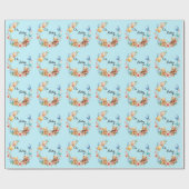 Oh Baby shower teddies & ballonnen Cadeaupapier (Vlak)