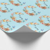 Oh Baby shower teddies & ballonnen Cadeaupapier (Hoek)