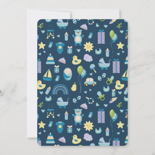 Oh Baby shower Uitnodiging (Achterkant)