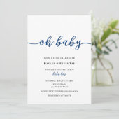 Oh Baby shower uitnodiging (Staand voorkant)