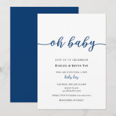Oh Baby shower uitnodiging (Voorkant / Achterkant)