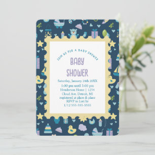 Oh Baby shower Uitnodiging