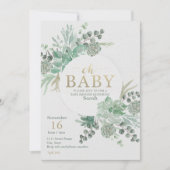 Oh Baby shower Uitnodiging (Voorkant)