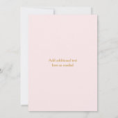 Oh Baby shower Uitnodiging | Blush Pink en Gold (Achterkant)