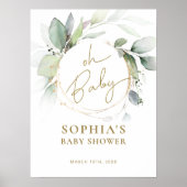 Oh Baby shower Welkomstbord Poster (Voorkant)